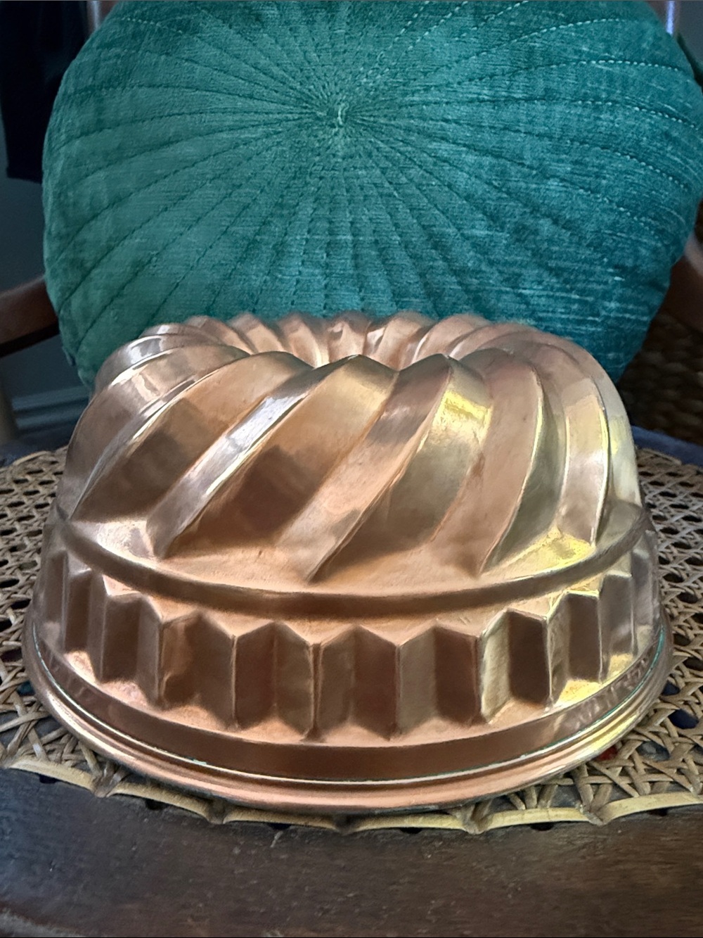 Vtg Christian Wagner Rein Kupfer West Germany Copper Swirl Star Bundt Cake Pan